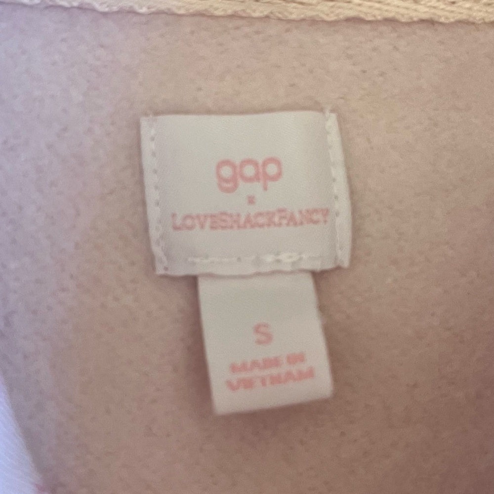 GAP x Loveshackfancy Light Pink Fleece Top